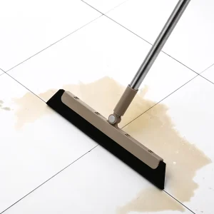 Kworld Long Handle Floor Wiper Window Mirror Cleaning Scraper Floor Squeegee With Telescopic Rod Removable Brush Head