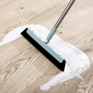 Kworld Long Handle Floor Wiper Window Mirror Cleaning Scraper Floor Squeegee with Telescopic Rod Removable Brush Head