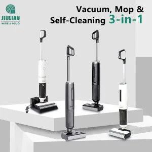 LED Display Wet/Dry Vacuum Cleaner, Household Hand-Push DC Vertical Floor Washer