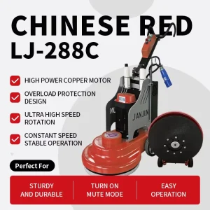 LJ 288 Floor Grinder with Cast Aluminum Chassis for Large-Scale Construction Projects