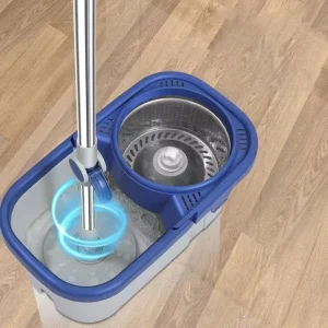 Large Household Double-Drive Rotating Mop Bucket Set with Microfiber Mop