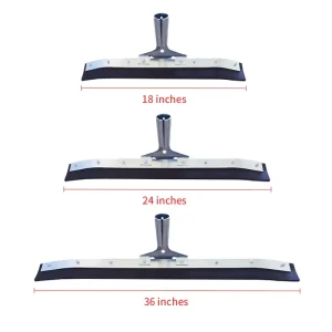 Large Metal-Frame EVA Rubber Floor Squeegee Head for Scrubbing and Water Removal