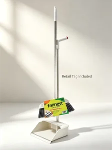 Large PP Copolymer Broom and Dustpan Set with 70 cm Metal Pole and 0.22 mm Wall Thickness