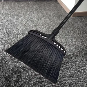 Large Plastic Angle Broom with Long Iron Handle for Yard and Floor Cleaning