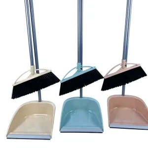 Large Plastic Broom and Dustpan Set, Model 19913