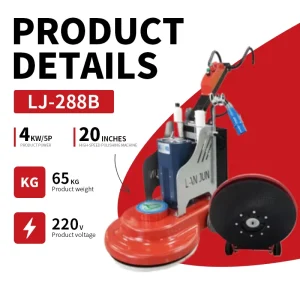 Large Quantity LJ 288 Floor Grinder with an Average Daily Polishing Area of 800 square Meters for Government Buildings