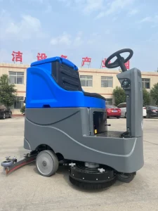 Large-Tank Walk-Behind Floor Scrubber for Supermarkets and Shopping Malls
