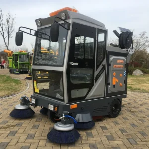 Large Trash Bin Capacity 60L 150L Road Sweeper Battery Street Cleaning Machine HT1260 HT1400
