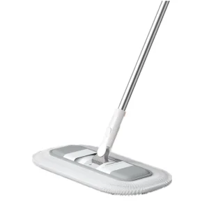 Large Washable Microfiber Flat Mop with Detachable Stainless Steel Handle for Hotel Hospital and Industrial Floor Cleaning