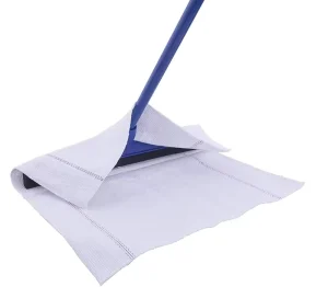 Large White Microfiber Mopping Towel with Aluminum Pole Multi-Purpose Scratch-Free Rags for Cleaning
