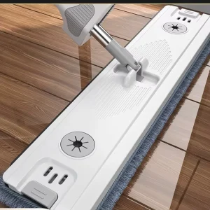 Lazy Large Flat Mop for Home Thickened Extended Pole Wet Dry Use Replacement Pads Wide Cleaning Floor Mop