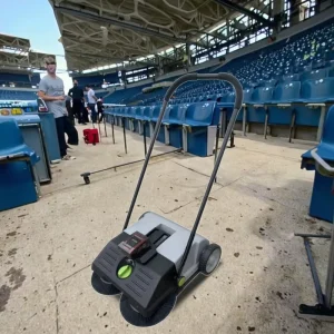 Lightweight 18v Lithium Battery Powered Sweeper for Workshop Garage Road Artificial Grass Cleaning