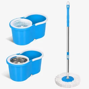Lightweight 360 Rotating Round Mop with Squeeze Bucket Set