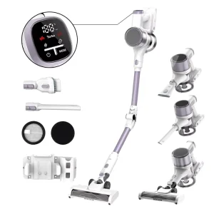 Lightweight Bagless Upright Handheld Cordless Vacuum Cleaner with HEPA Filter and Lithium-Ion Battery for Home and Car