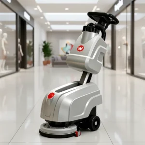 Lightweight Easy Transport Floor Scrubber Small Body Floor Scrubbing Machine for Barbershop Dessert Shop Bookstore