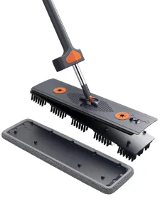 Lightweight Floor Dry and Wet Cleaning Automatic Wringing Stainless Steel Reusable Microfiber 360-Degree Spin Mop