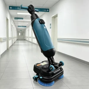 Lightweight Walk Behind Floor Scrubber Machine Battery Operated Commercial Floor Cleaner for Warehouse and Retail Store