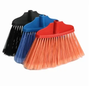 Long-Bristle Household Sweeping Broom with PP Head for Home, Courtyard, Garage, and Office Floors