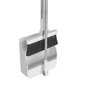 Long-Handle 180-Degree Rotating Broom and Dustpan Combo Set