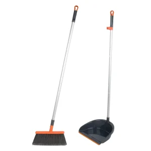 Long-Handle Broom and Dustpan Set
