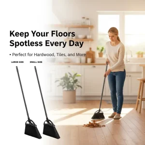 Long Handle Household Cleaning Set with Plastic Broom Stick and PET Broom Head for Everyday Use