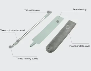 Long Handle Mop Bedside Vacuum Cleaner Floor Brush Detachable Cleaning Duster Gap Cleaning Brush Sofa Furniture Gap Brush