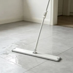 Long-Handle Rotating Microfiber Flat Mop for Household and Commercial Cleaning