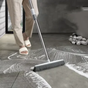 Long Handle Silicone Brush for Tile Toilet Bathroom and Floor Cleaning