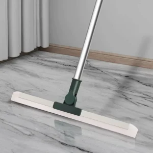 Long-Handle Telescopic Silicone Floor Squeegee for Windows and Bathrooms