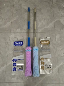 Long-Handle Twist Spin Floor Mop with Microfiber Self-Wringing Mop Head