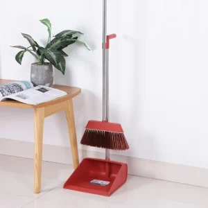 Long Handle Upright Standing Home Floor Sweeper with Soft Bristles PP Material Broom and Dustpan Set