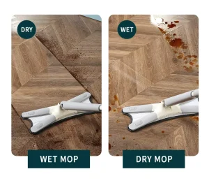 Long-Handle X-Type 360-Degree Rotating Mop with Replaceable Microfiber Pad