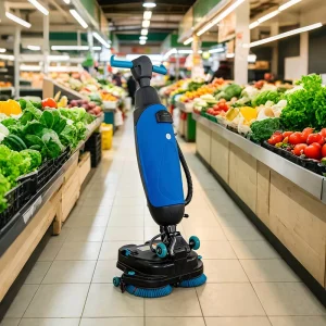 Low-Noise Dual-Brush Floor Scrubbing Machine for Office and Home Use