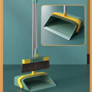 Low Price Home Cleaning Supplies Sweep Set and Lobby Broom Combo Upright Grips Sweep Set with Extendable Broom and Dustpan Set