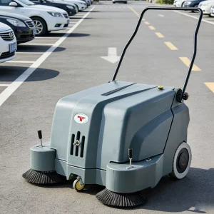 M1 Manual Push Walk-Behind Floor Sweeper with 48V 20Ah Battery, 1000mm Cleaning Width and 45L Dust Box