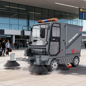 M10 Industrial Electric Closed-Cab Road Sweeper
