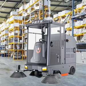 M2 Electric Ride-on Self-Propelled Industrial Floor and Road Sweeper with 2100mm Sweeping Width