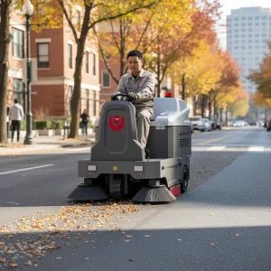 M3 Ride-On 48V 80Ah Battery Electric Floor Sweeper, 1400mm Cleaning Width, 180L Dust Box
