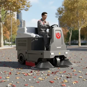 M3 Ride-On Battery Operated Outdoor Floor Electric Sweeper for Cleaning Fallen Leaves and Small Stones