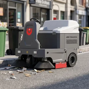 M3 Ride-On Outdoor Sweeper 1400mm Road Sweeping Machine with 1200W Motor and 180L Tank