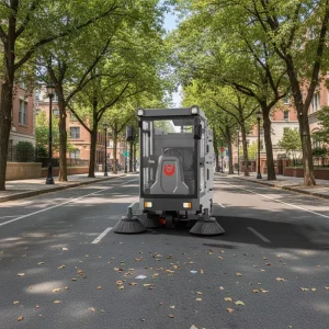 M6 Ride-On Self-Propelled Road Sweeper with 200L Dust Bin for Airports and Factories