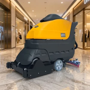 MC55 Hand-Push Floor Scrubber Sweeper with Double Roller Brush, 3500 m²/h, for Industrial Use