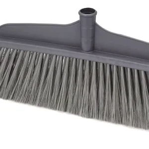 METIS 8088 Household Cleaning Tool Plastic Flagged Soft Bristle Broom with Metal Handle for Floor Window Easy Cleaning