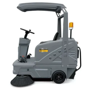 MINGNUO New Electric Industrial Ride On Self Propelled 4800W Sidewalk Sweeper 1300mm Sweeping Width 130L Dustbin for Floor
