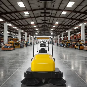 MINGNUO P100AS New Walk Behind Electric Road & Floor Sweeper with Sweep & Vacuum Outdoor Cleaning