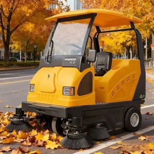 MN-E800W Industrial Electric Ride-On Floor Sweeper, 1900mm Sweeping Width, 180L Dustbin