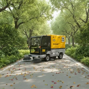 MN-S1800 Ride-On Self-Propelled Battery-Powered Floor Sweeping Machine with Side Brush and High-Power Motor