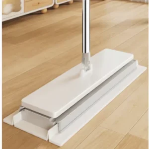 Magic Clip Flat Mop with Hands-Free Wet and Dry Microfiber Cloth