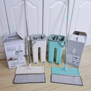 Magic Flat Mop Refill Flat Mop Pads Professional Home Kitchen Floor Cleaning Squeeze Flat Mop Bucket Set