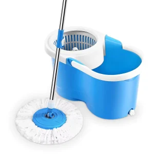 Magic Mop 360 Rotating Head Eco friendly Hands Free Wringing Soft Durable Stainless Steel Handle Dual drive 80 90% Dehydration